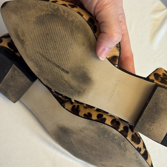 Walking Cradles slip on shoes animal hair w/animal print open sides Sz 8W - Picture 5 of 9